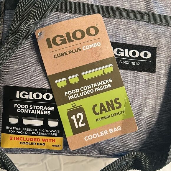Iglooo Gray Cooler Bag.NWT - Picture 5 of 8